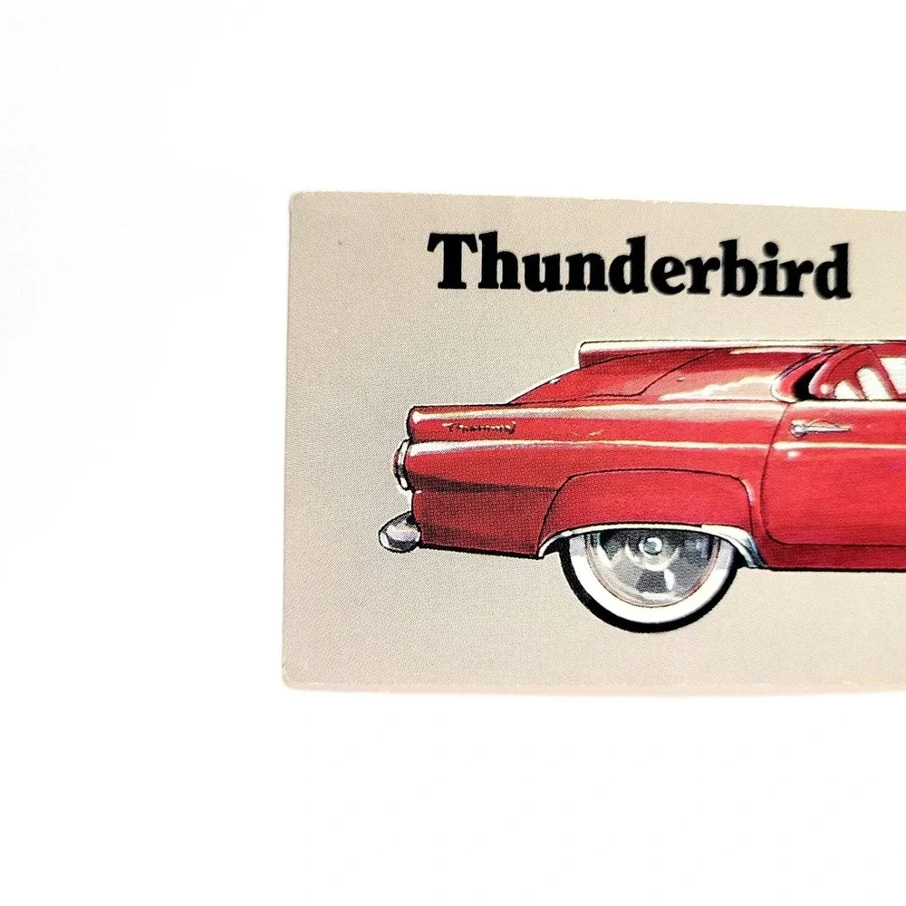 Vintage 80s red Thunderbird paper bookmark sports car 1988 Highsmith 32694